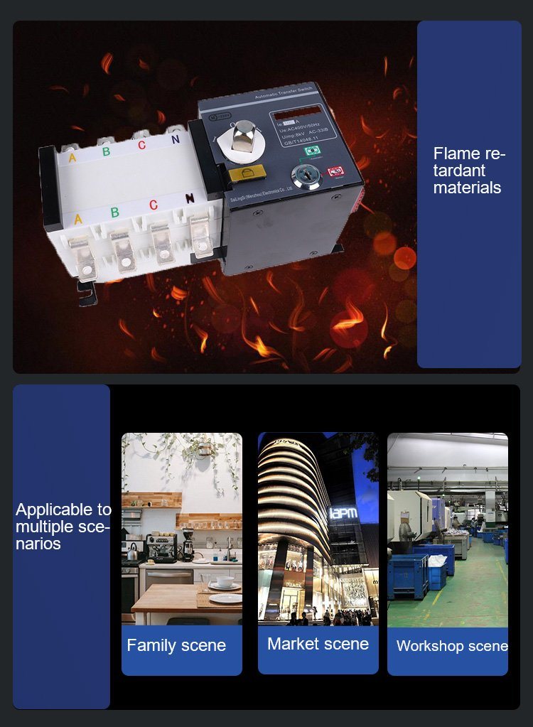 Dual Power Automatic Transfer Switch 4pole 400A ATS